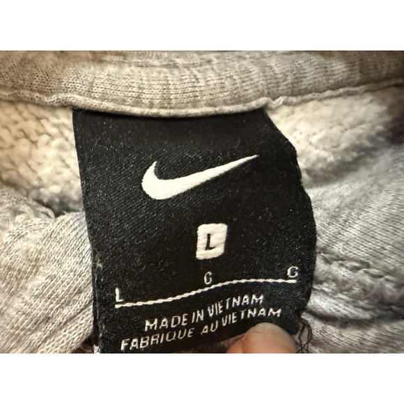 Nike Hoodie Mens Large Gray Pack Strong Paw Embroidered Soft Pullover Sweatshirt - Picture 2 of 8